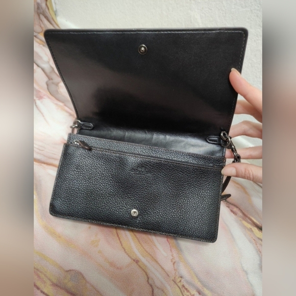 Coach 56117 Foldover Crossbody In Embellished Canyon Quilt Leather Tea Rose - Picture 7 of 13